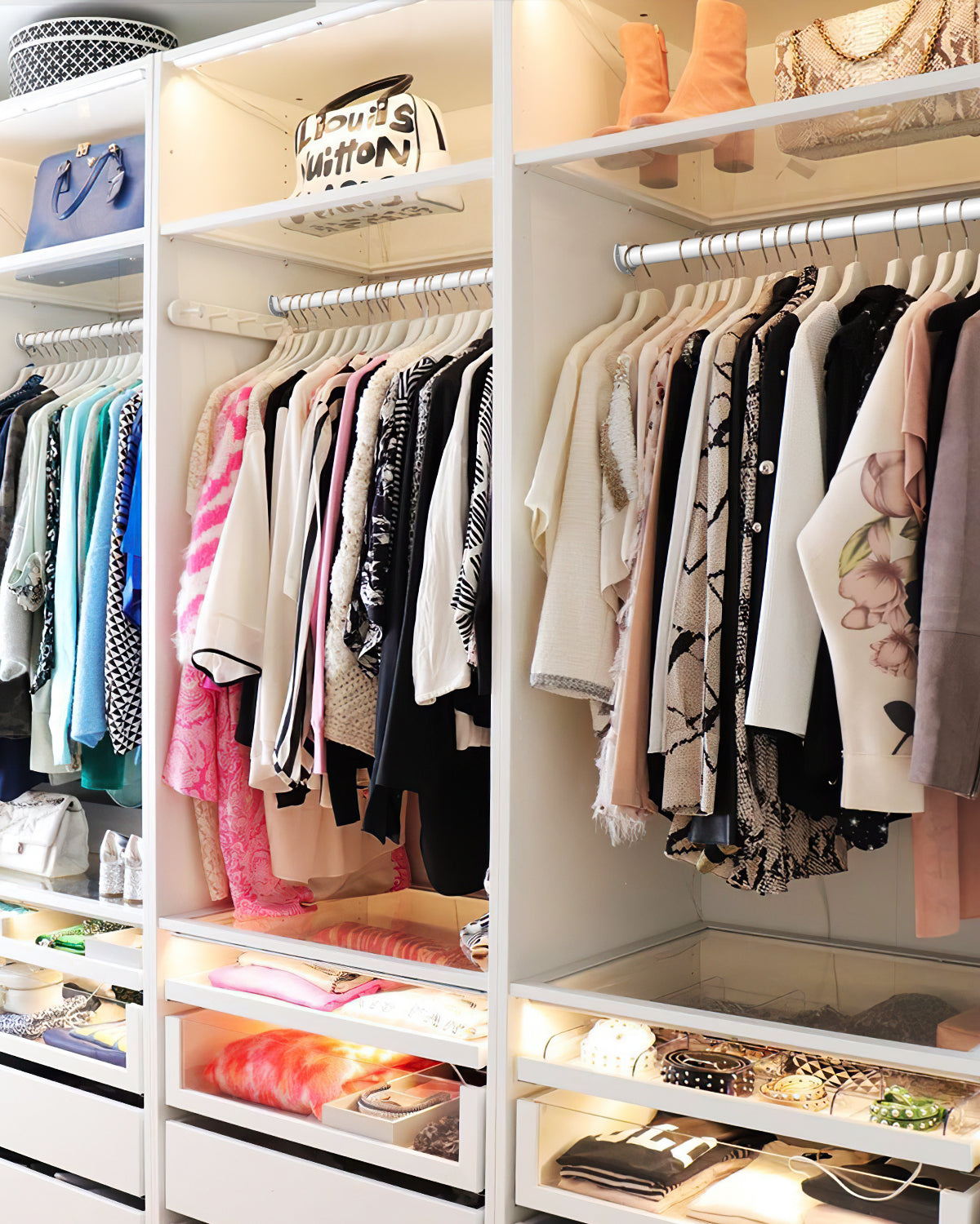 Supforce Closet Rods for Hanging Clothes,17-26in Stepless Adjustable Closet Rod,1.3in Diameter Heavy Duty Closet Hanging Rod, Matte White