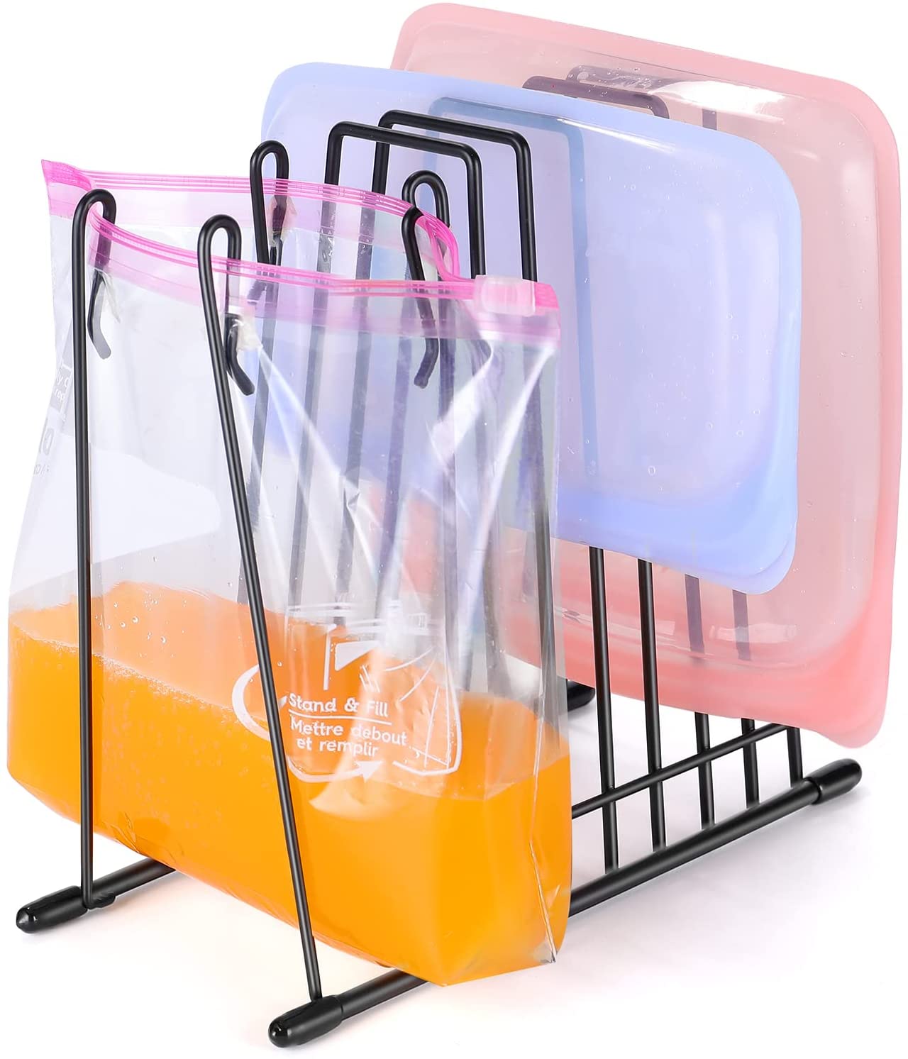 Reusable Bags Drying Rack with Baggy Holder