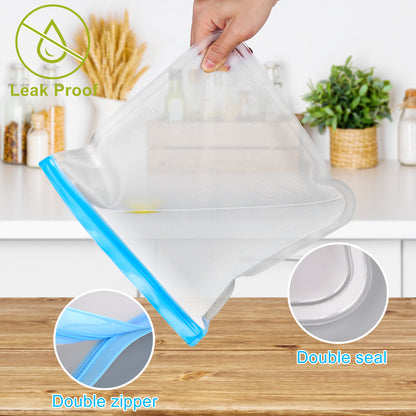 24 Pack (6 Gallon, 9 Sandwich, 9 Snack) Reusable Food Storage Bags