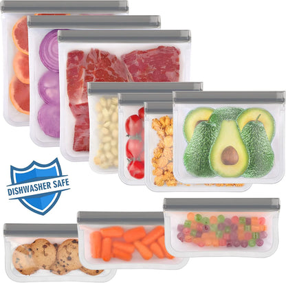 Small Reusable Food Storage Bags Freezer & Dishwasher Safe BPA